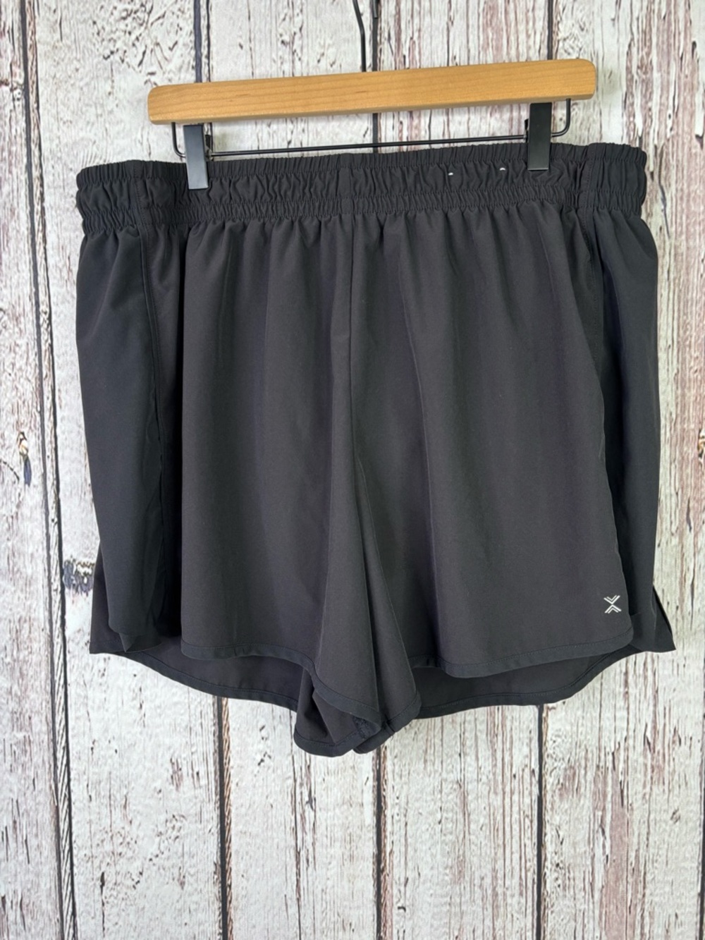Xersion Plus Size 2X Black Lined Athletic Shorts Elastic Waist Lightweight Gym